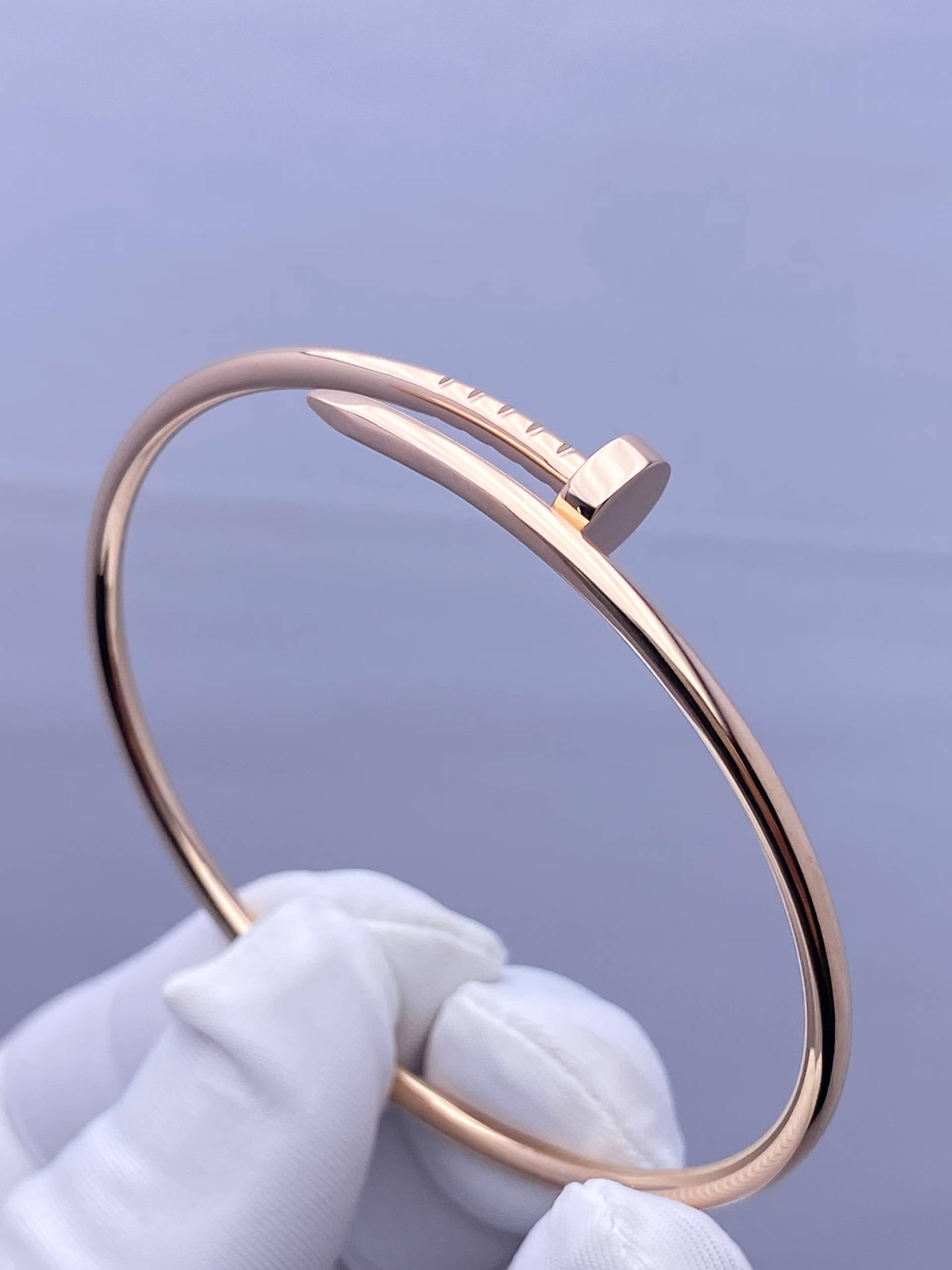 Premium 1:1 Cartier Juste un Clou Bracelet Small Model Replica – Custom Solid 18K Rose Gold