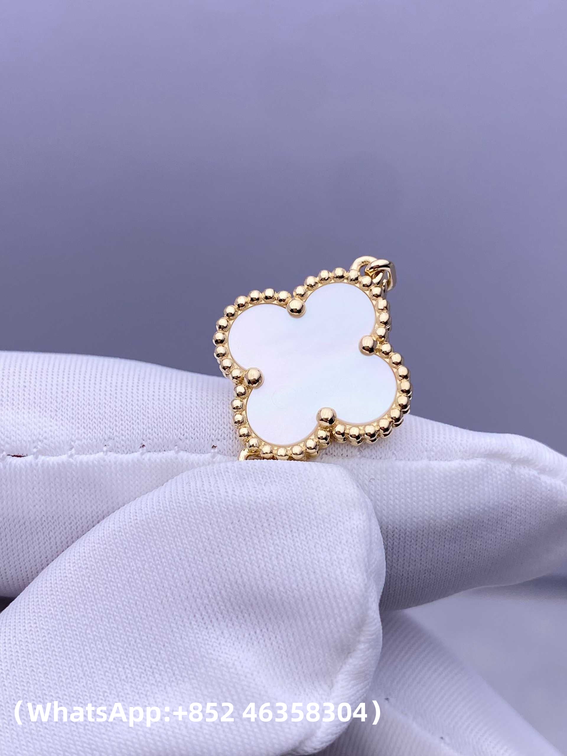 Premium 1:1 Van Cleef & Arpels Vintage Alhambra Bracelet, 5 motifs, Mother-Of-Pearl Replica – Custom Solid 18K Yellow Gold