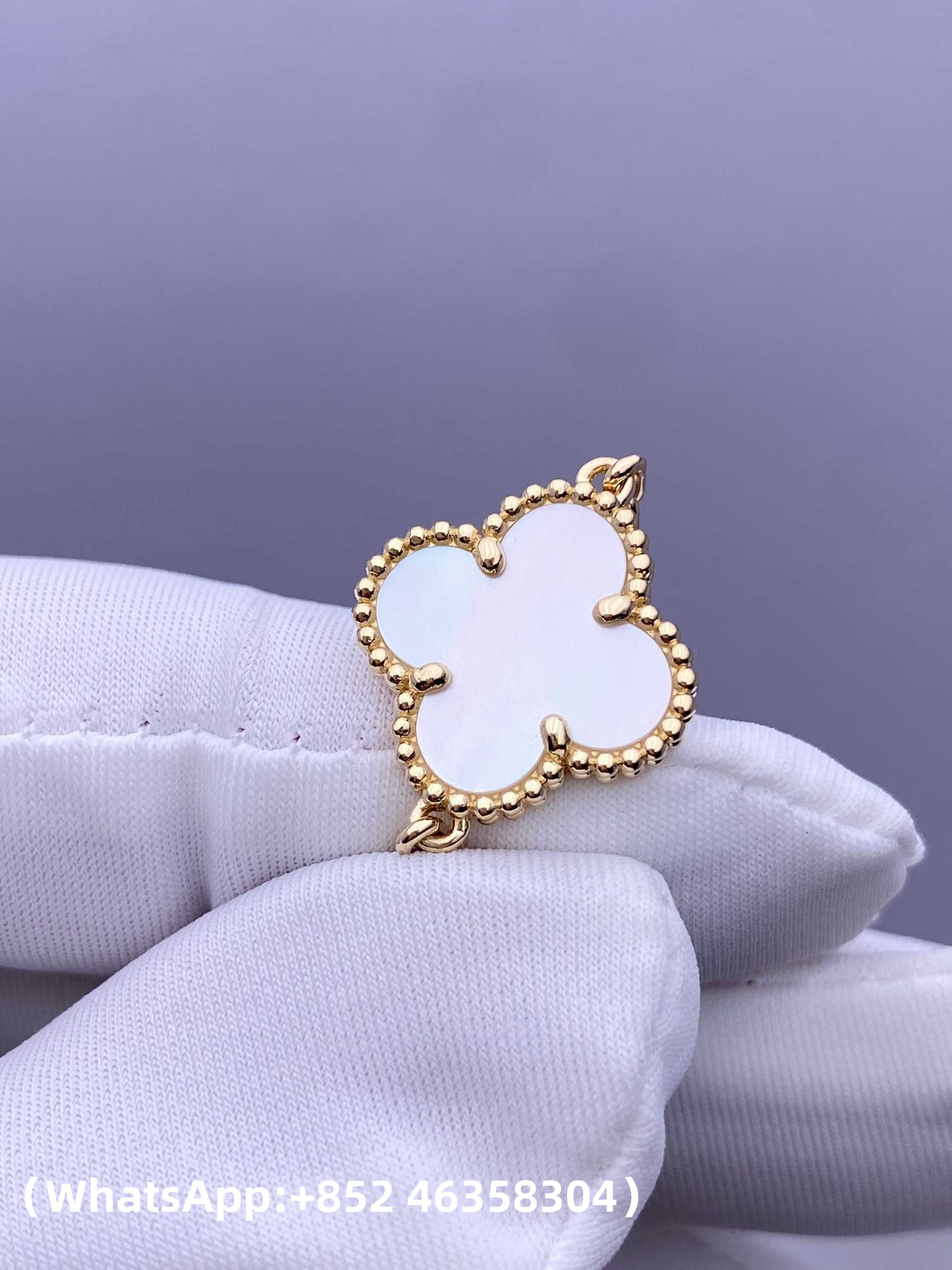 Premium 1:1 Van Cleef & Arpels Vintage Alhambra Bracelet, 5 motifs, Mother-Of-Pearl Replica – Custom Solid 18K Yellow Gold