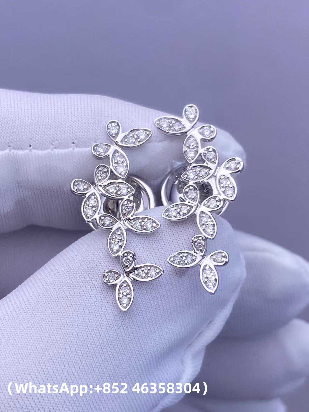 Custom GRAFF Small Butterfly Diamond Earrings