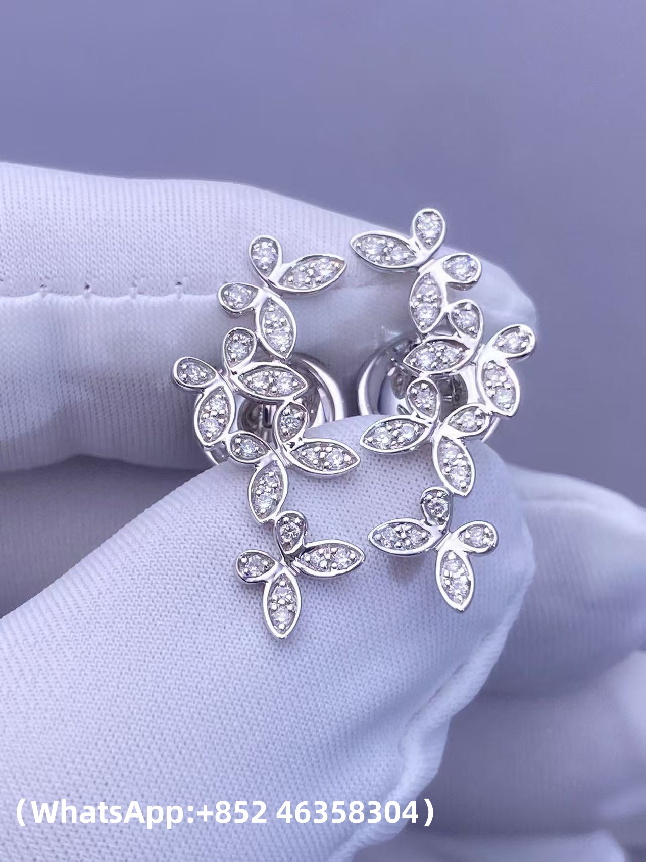 Custom GRAFF Small Butterfly Diamond Earrings