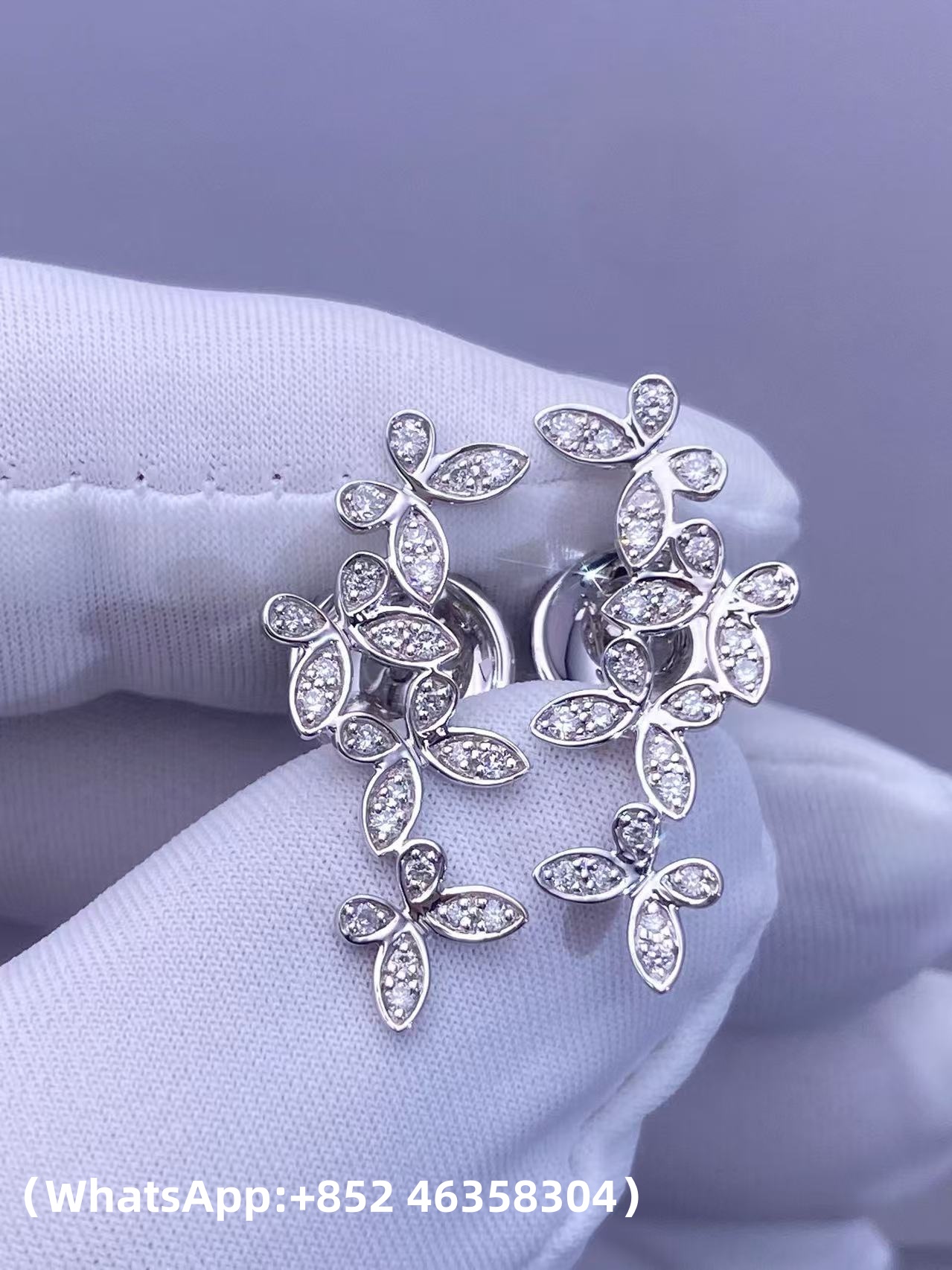 Custom GRAFF Small Butterfly Diamond Earrings