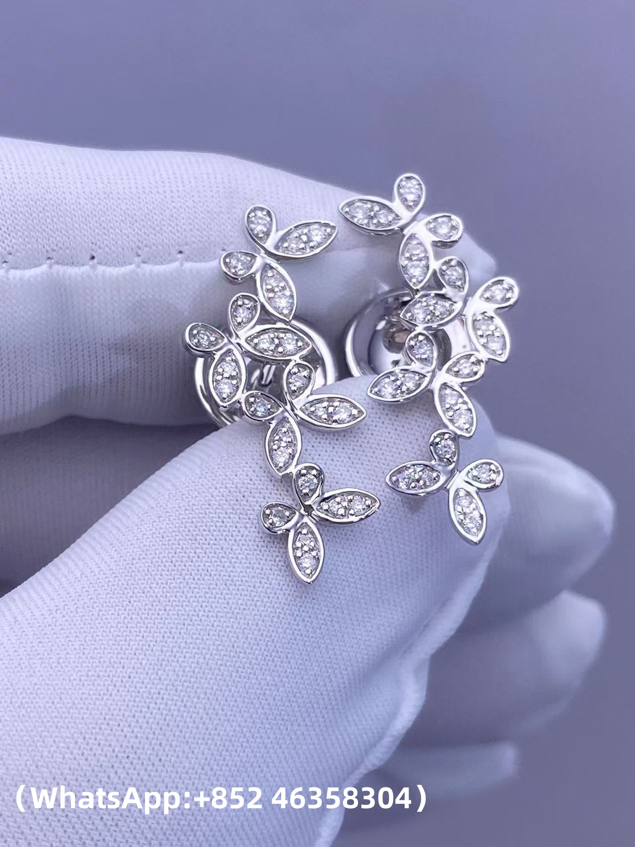 Custom GRAFF Small Butterfly Diamond Earrings