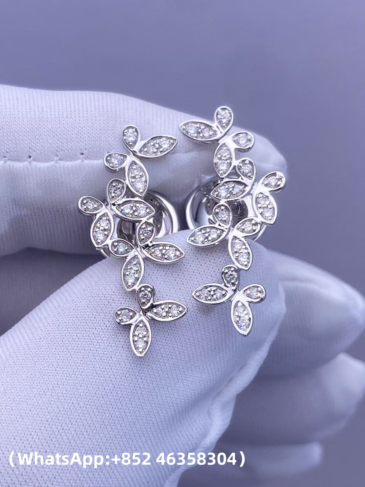 Custom GRAFF Small Butterfly Diamond Earrings