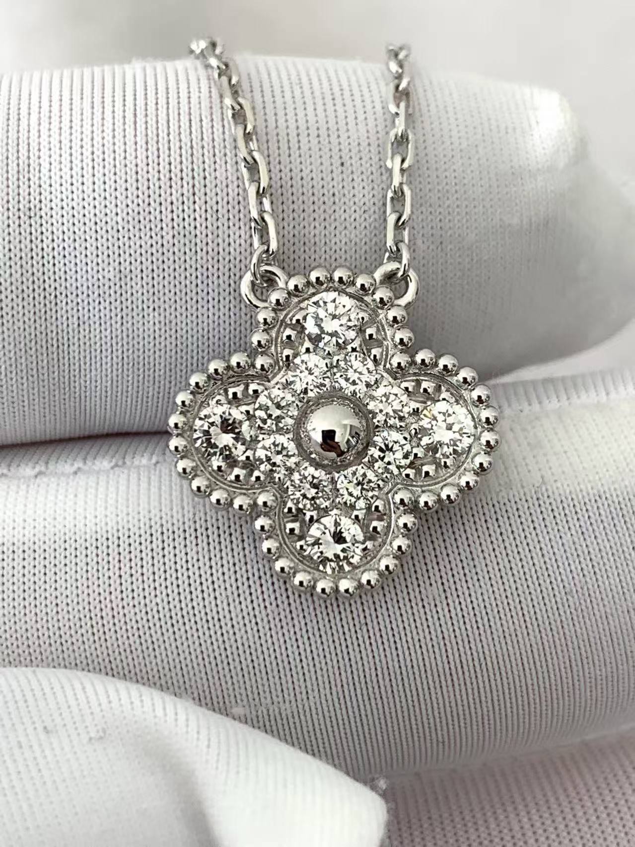 Custom Van Cleef & Arpels Sweet Alhambra Pendant