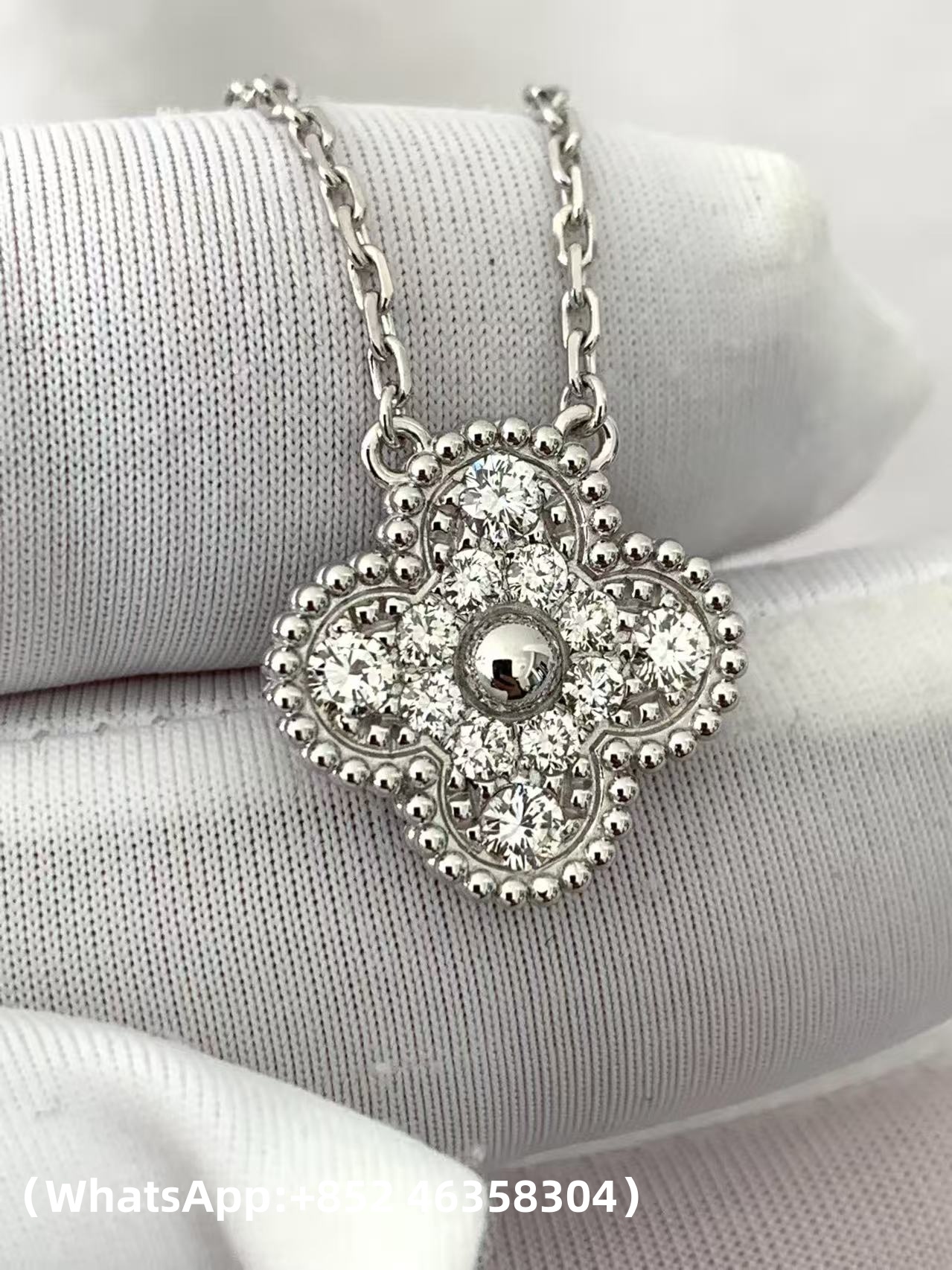 Custom Van Cleef & Arpels Sweet Alhambra Pendant