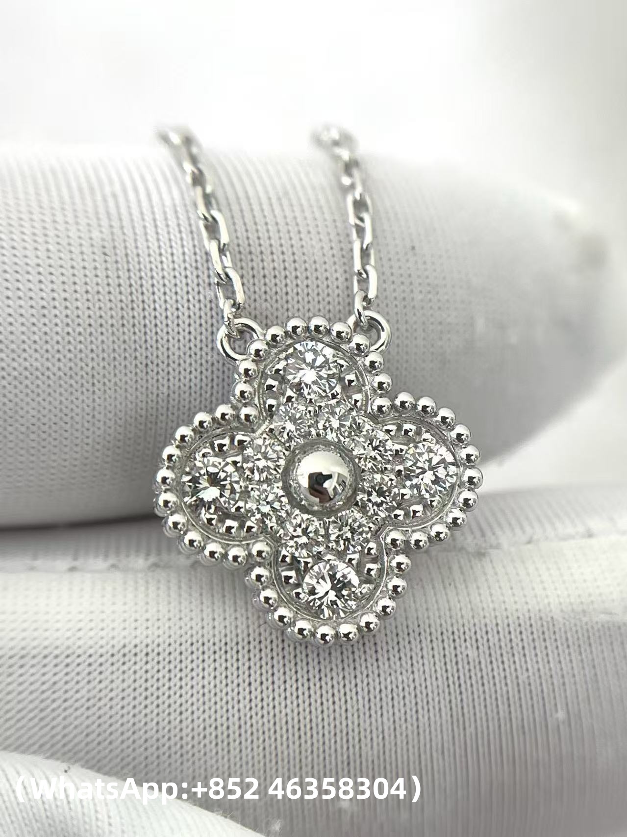 Custom Van Cleef & Arpels Sweet Alhambra Pendant