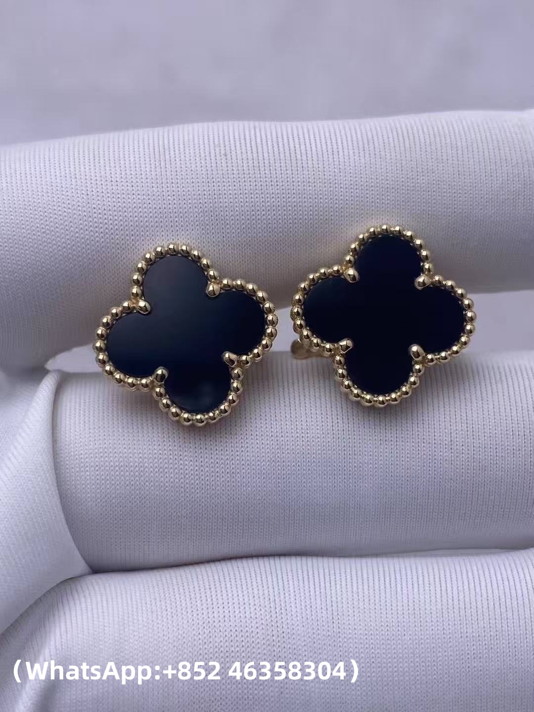 Custom Van Cleef & Arpels Vintage Alhambra Earrings