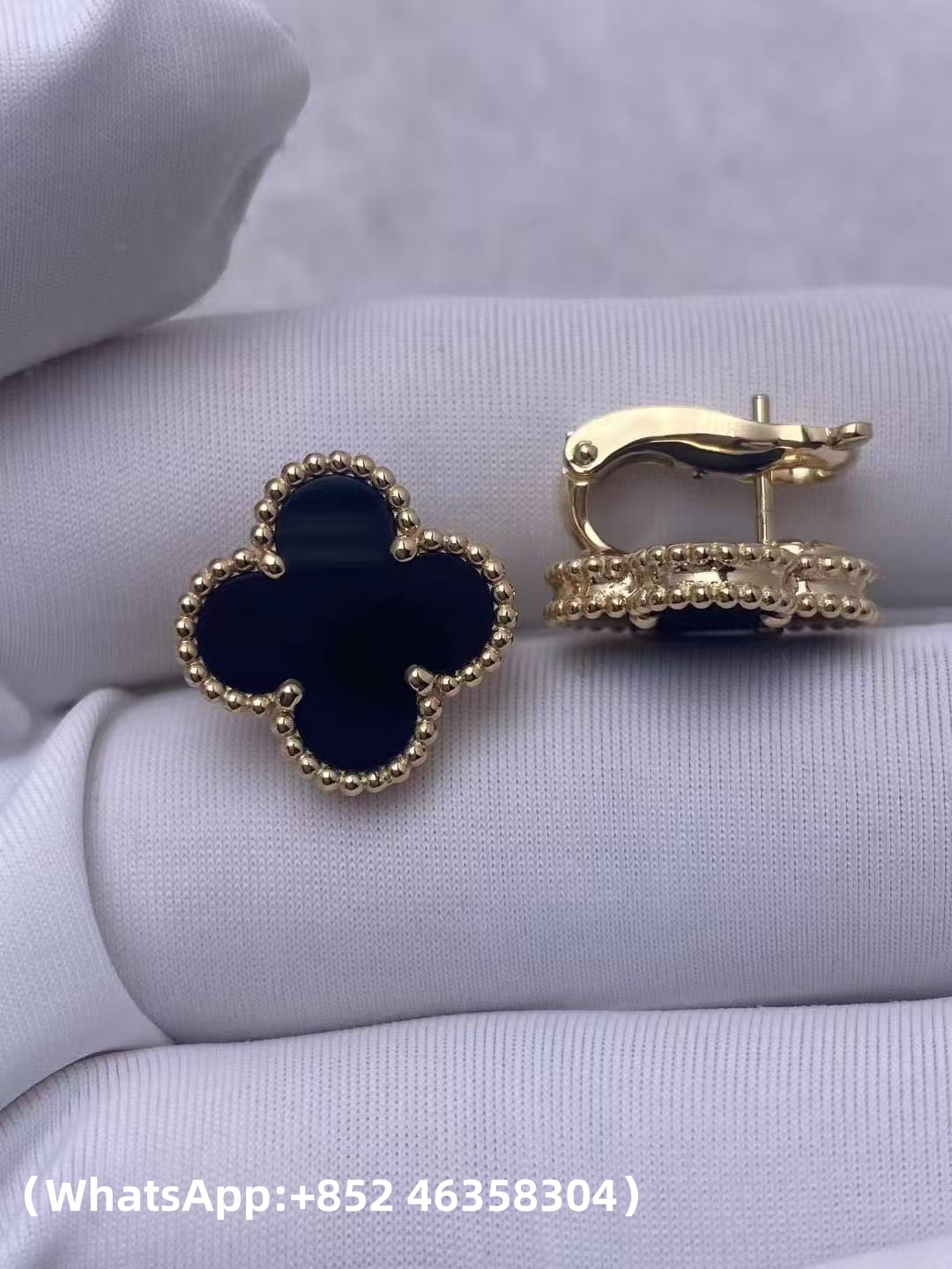 Custom Van Cleef & Arpels Vintage Alhambra Earrings