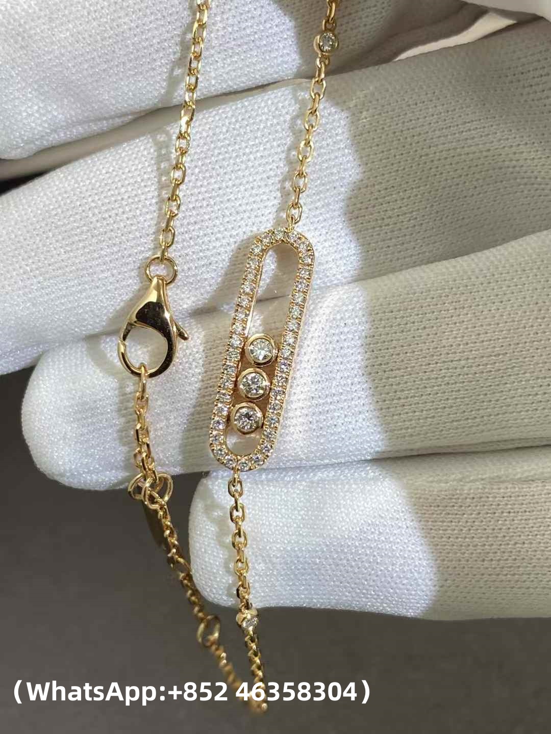 Custom Messika Baby Move Pavé Yellow Gold Diamond Bracelet