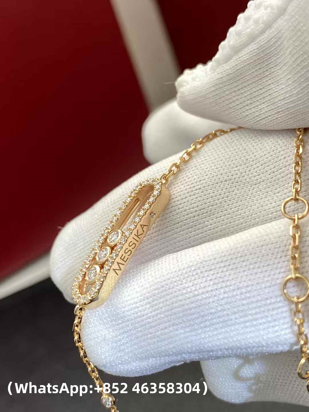 Custom Messika Baby Move Pavé Yellow Gold Diamond Bracelet