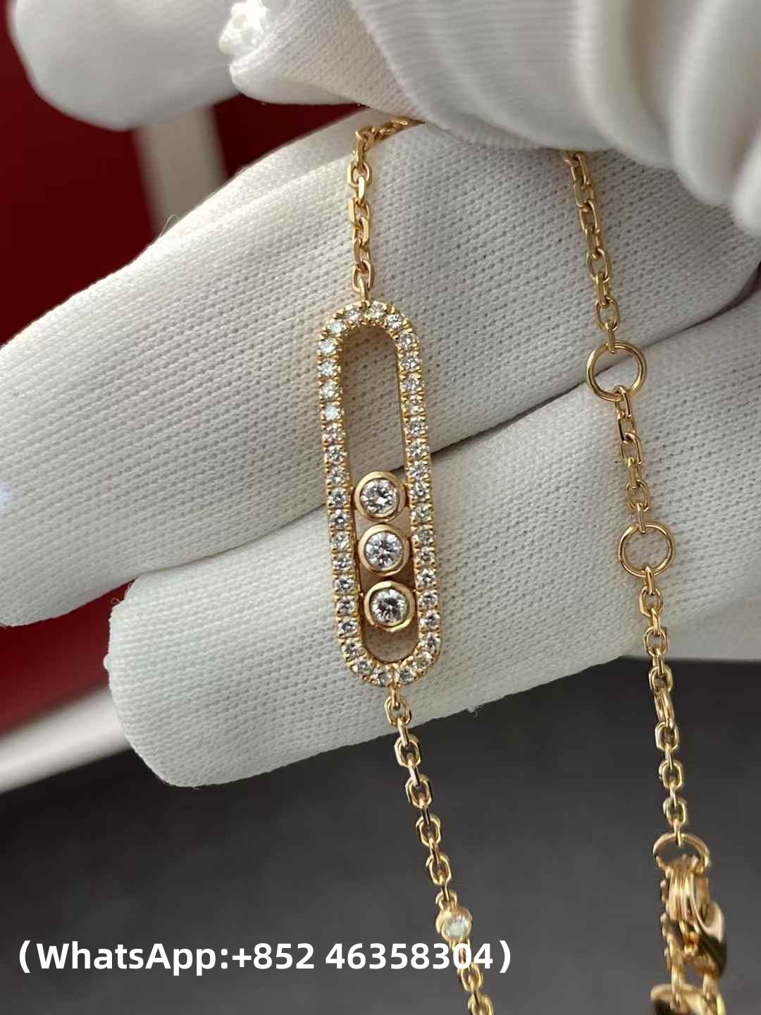 Custom Messika Baby Move Pavé Yellow Gold Diamond Bracelet
