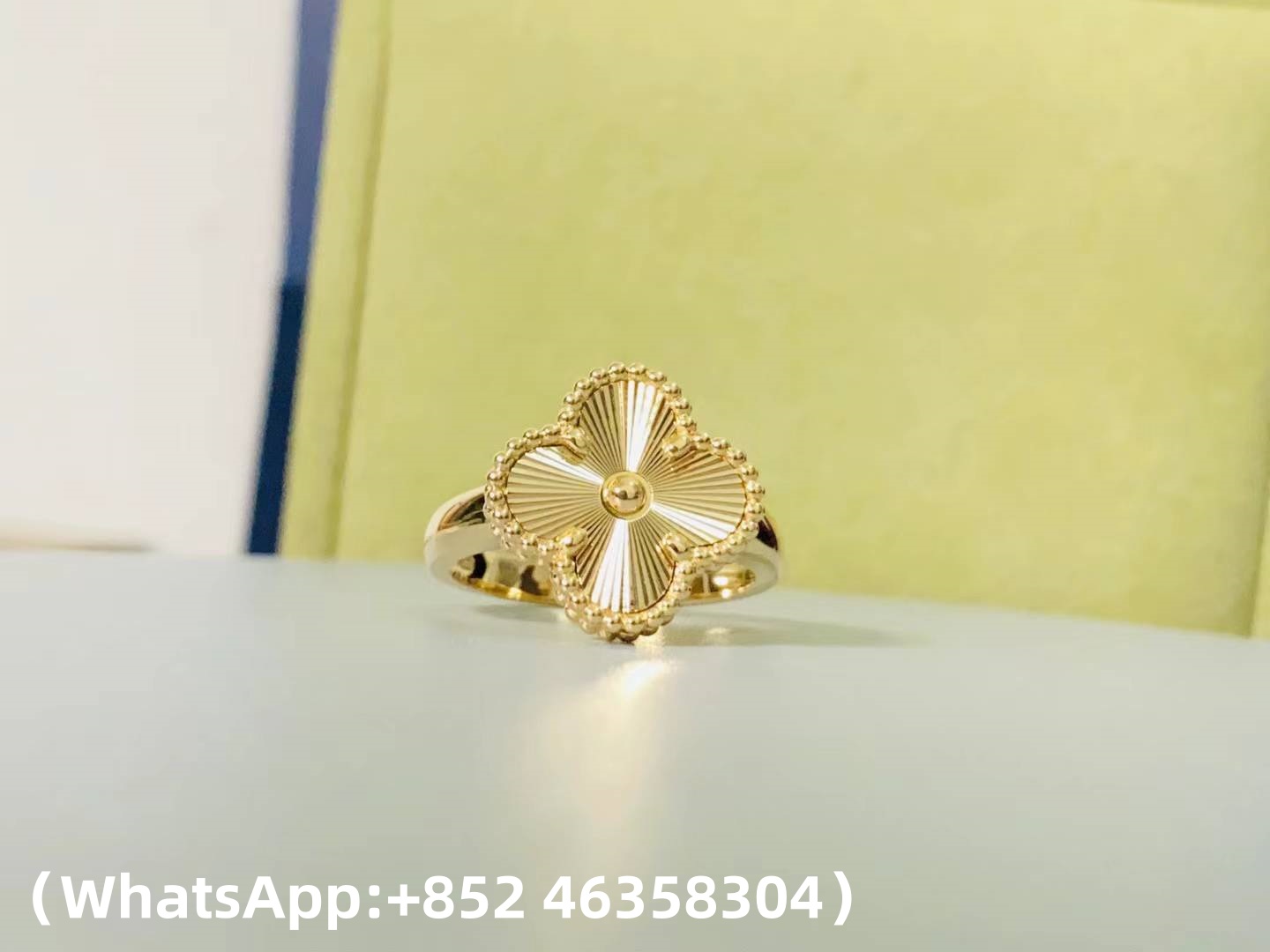 Custom Van Cleef & Arpels Vintage Alhambra Ring