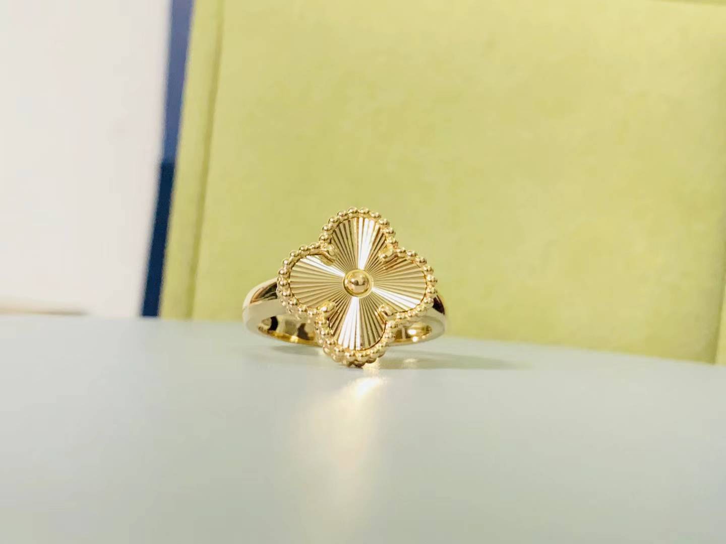Custom Van Cleef & Arpels Vintage Alhambra Ring
