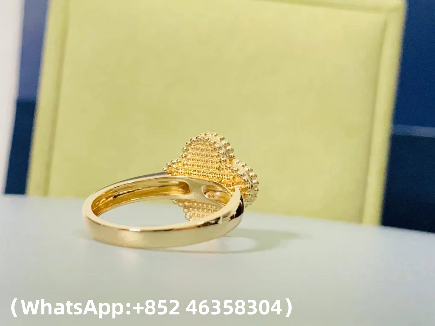 Custom Van Cleef & Arpels Vintage Alhambra Ring
