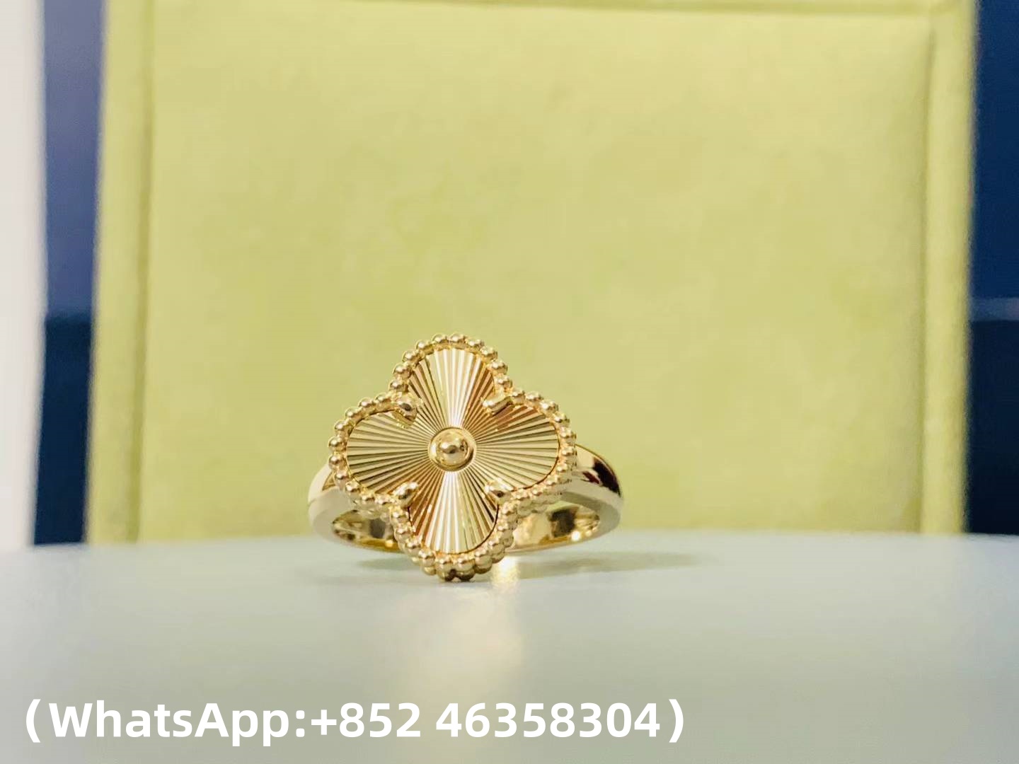 Custom Van Cleef & Arpels Vintage Alhambra Ring