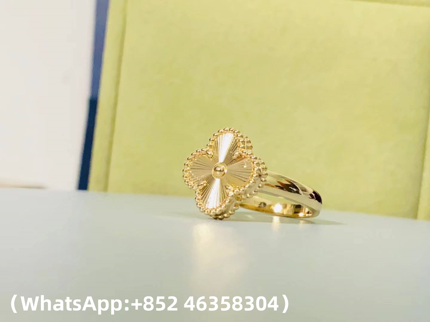 Custom Van Cleef & Arpels Vintage Alhambra Ring