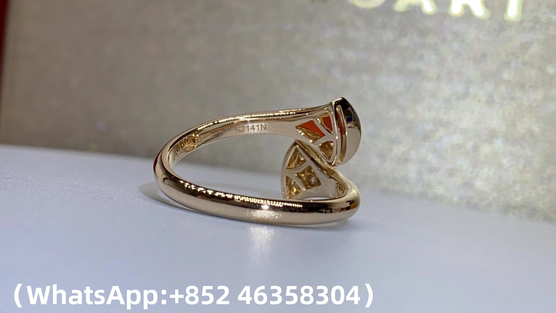 Custom Bvlgari Divas' Dream Ring Set with Carnelian Element and Pavé Diamonds