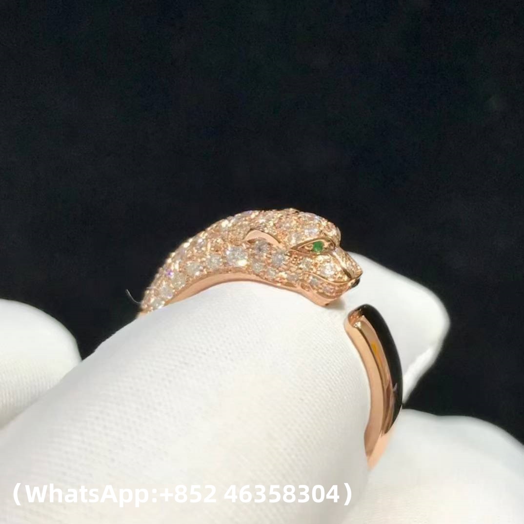 Custom Cartier Panthère de Cartier Ring Small Model Half-paved