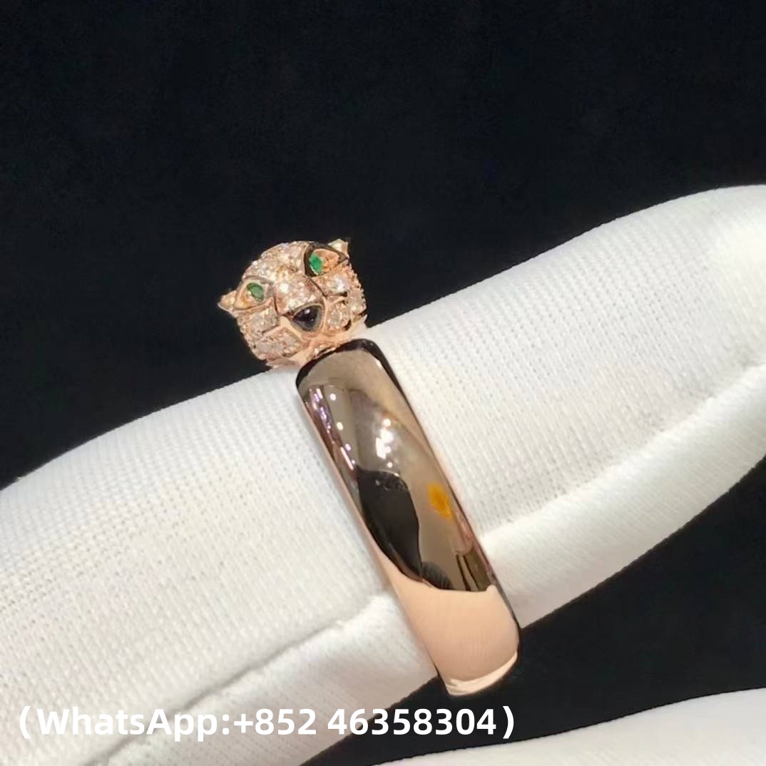 Custom Cartier Panthère de Cartier Ring Small Model Half-paved