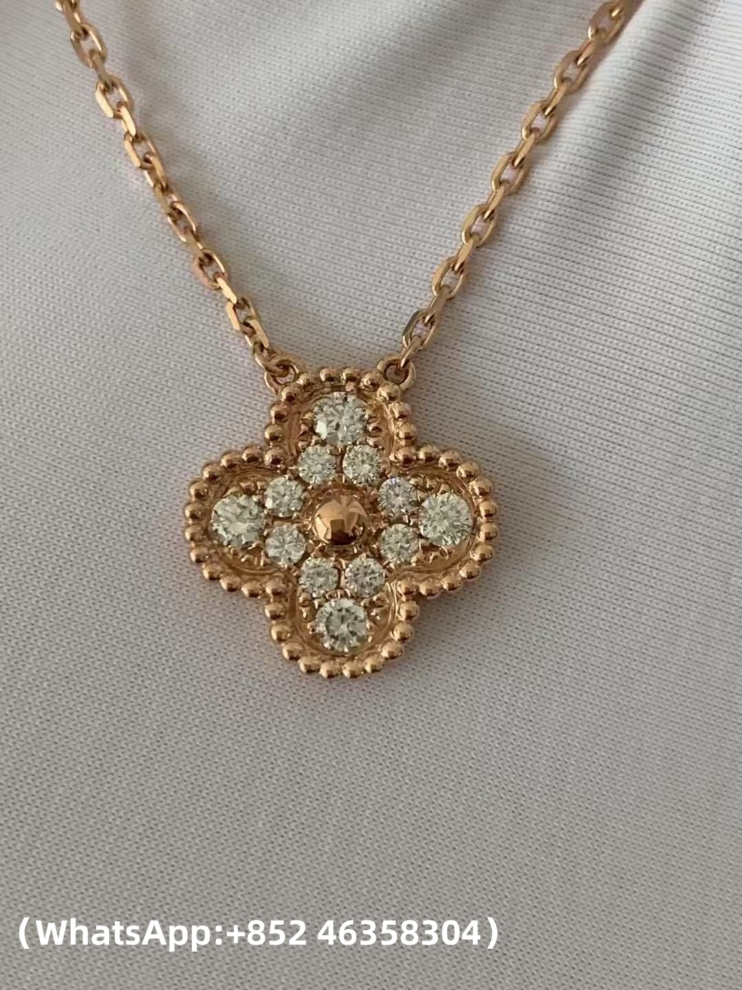 Custom Van Cleef & Arpels Vintage Alhambra Pendant