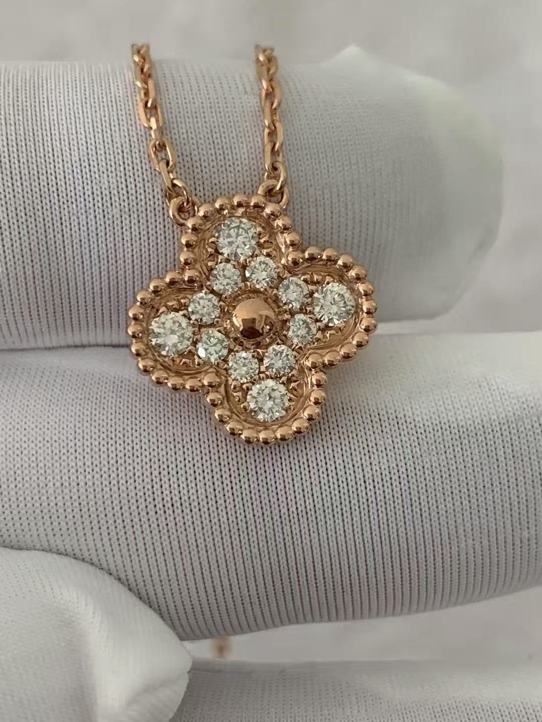 Custom Van Cleef & Arpels Vintage Alhambra Pendant