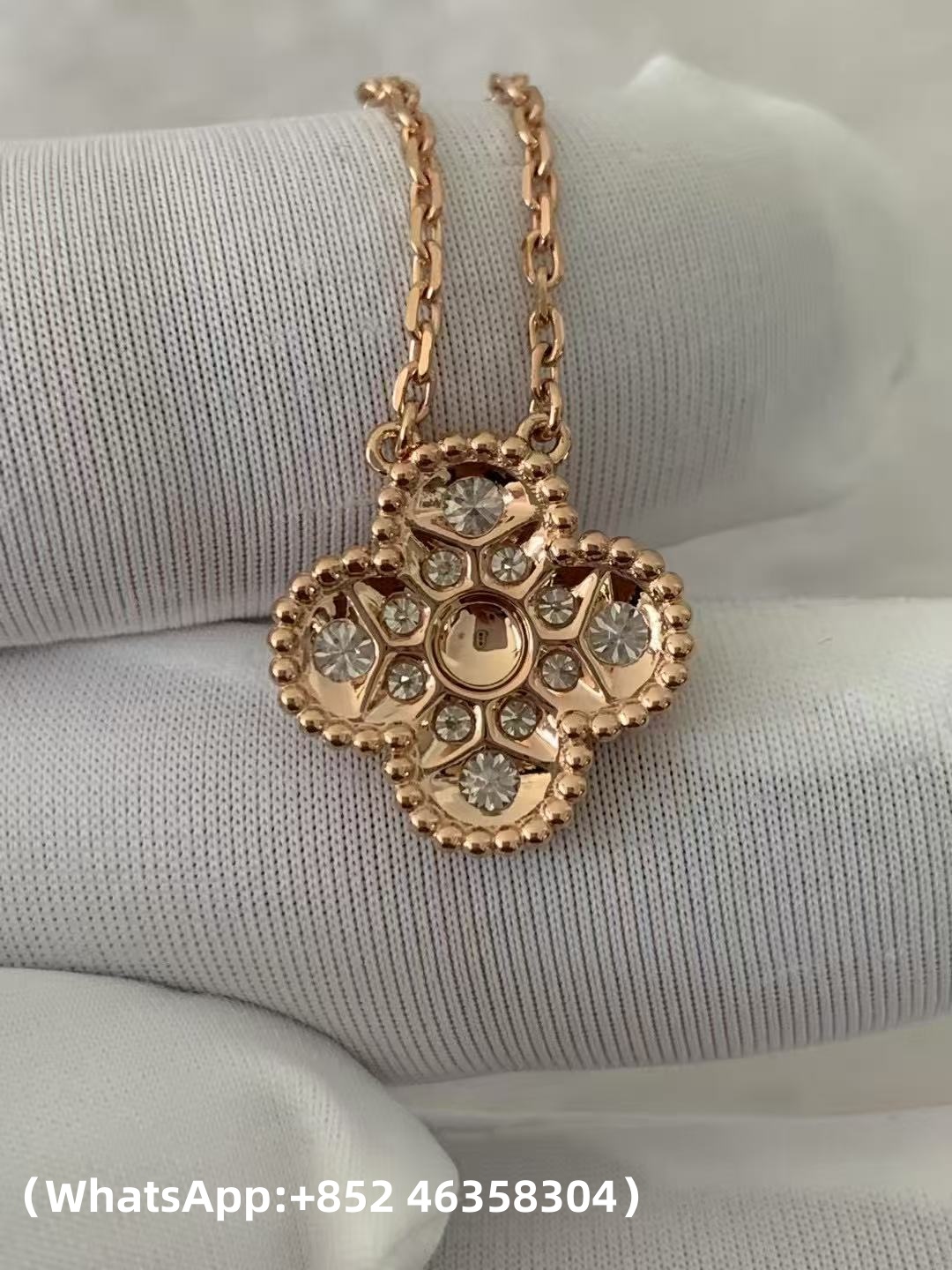Custom Van Cleef & Arpels Vintage Alhambra Pendant