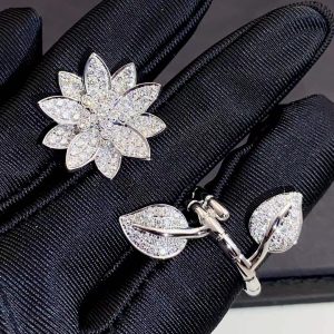 Custom Van Cleef & Arpels Lotus Ring