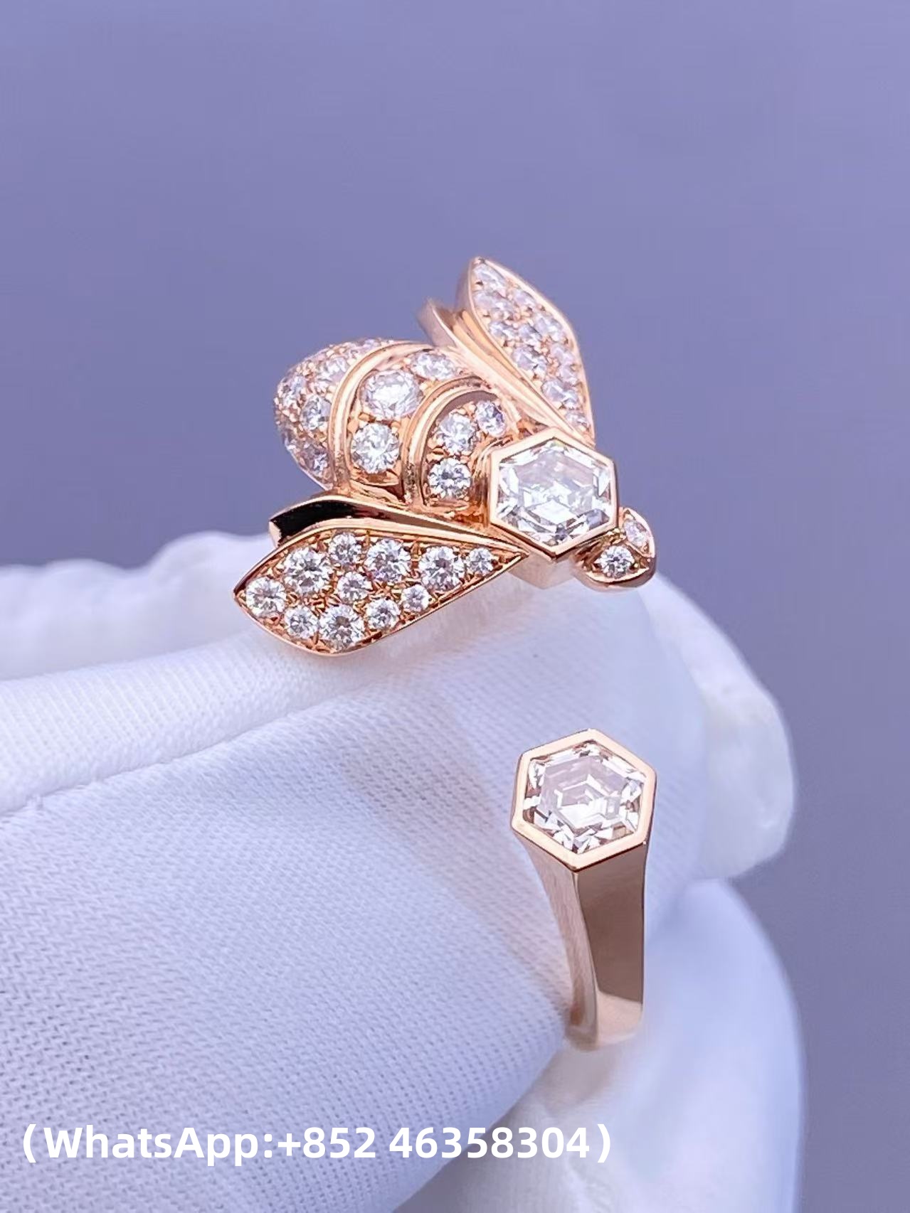 Custom solid 18k jewelry Chaumet Bee de Chaumet Ring Diamonds
