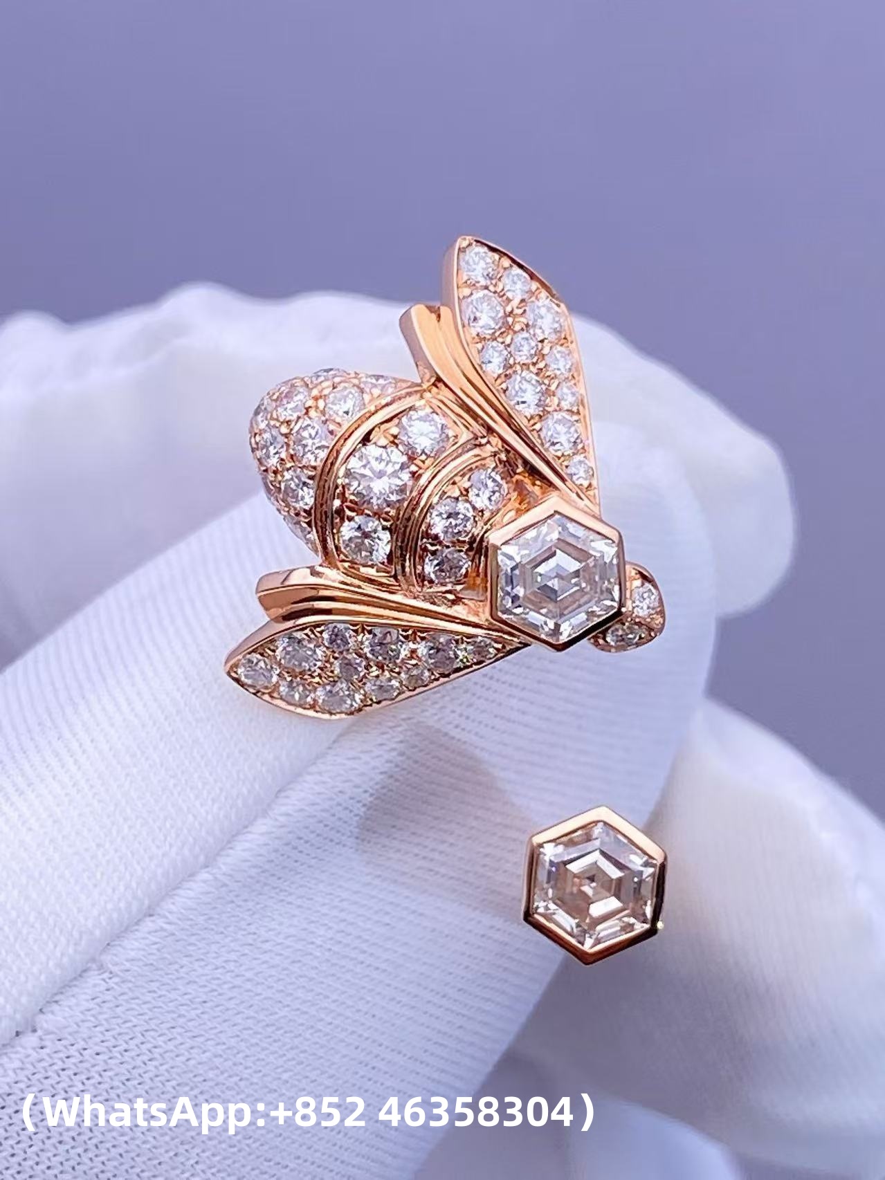 Custom solid 18k jewelry Chaumet Bee de Chaumet Ring Diamonds