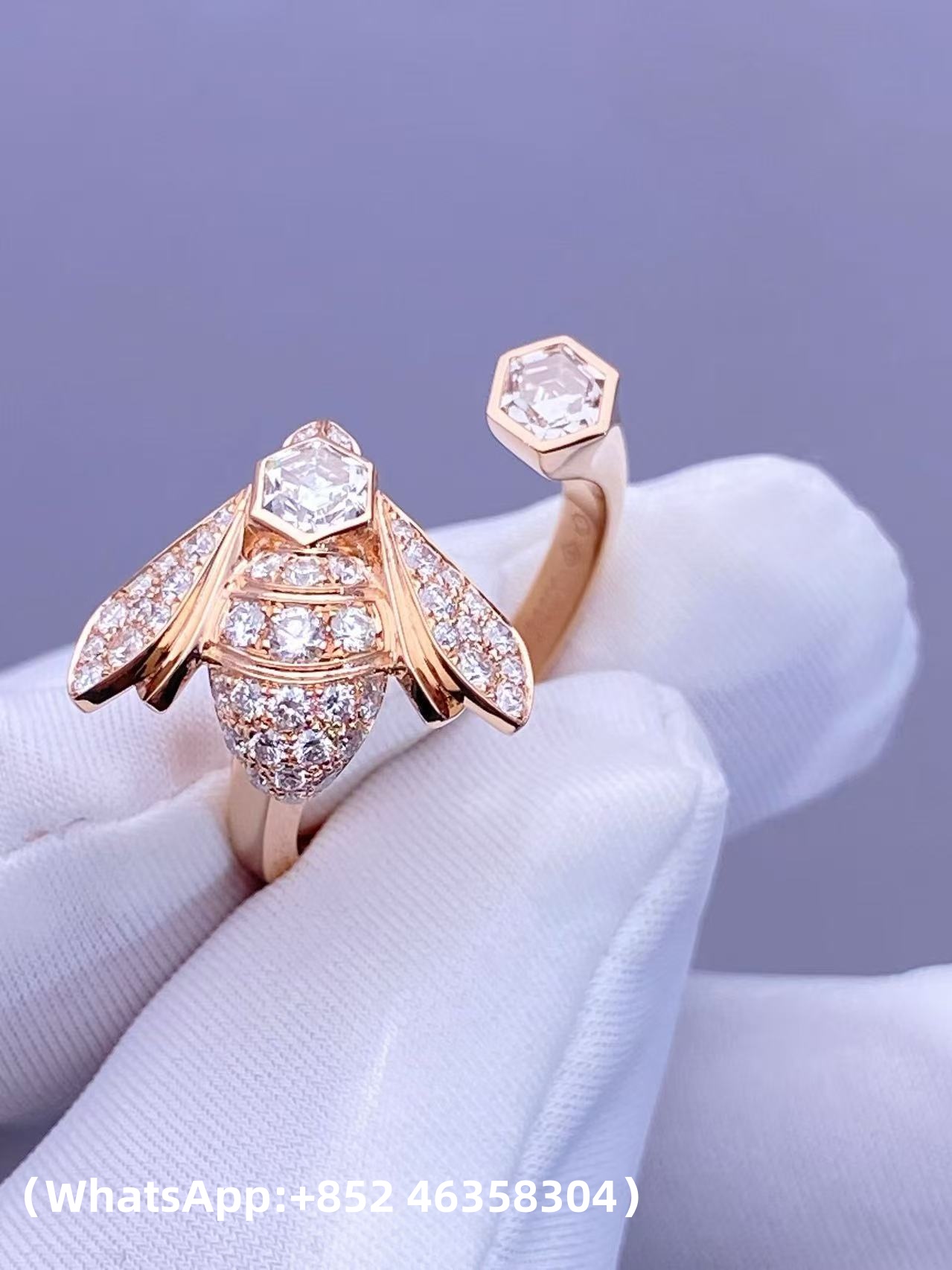 Custom solid 18k jewelry Chaumet Bee de Chaumet Ring Diamonds