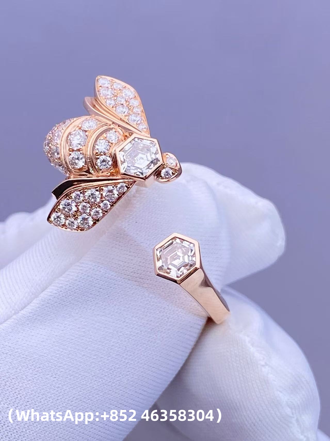 Custom solid 18k jewelry Chaumet Bee de Chaumet Ring Diamonds