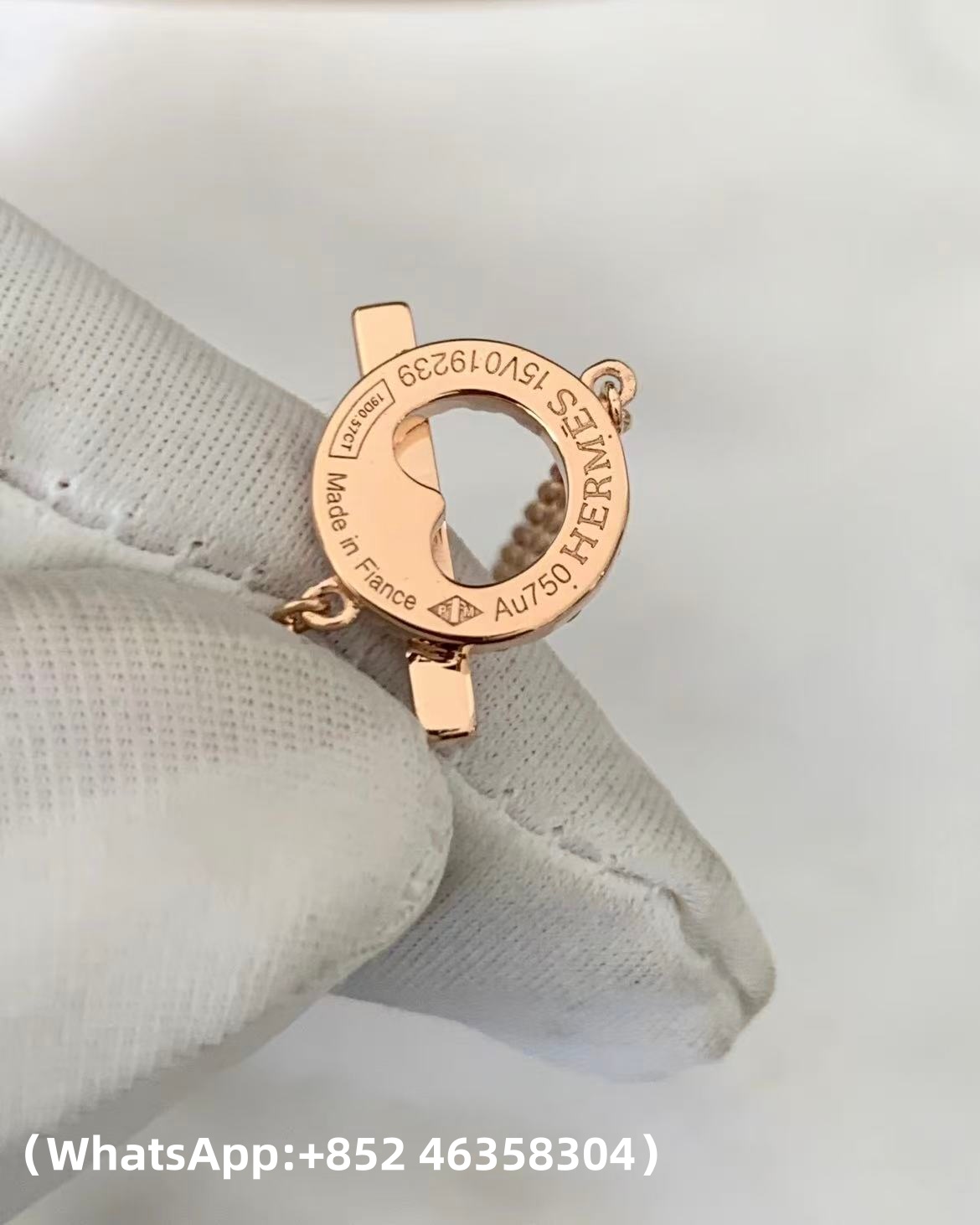 Custom Solid 18k Gold Hermes jewelry Finesse Bracelet