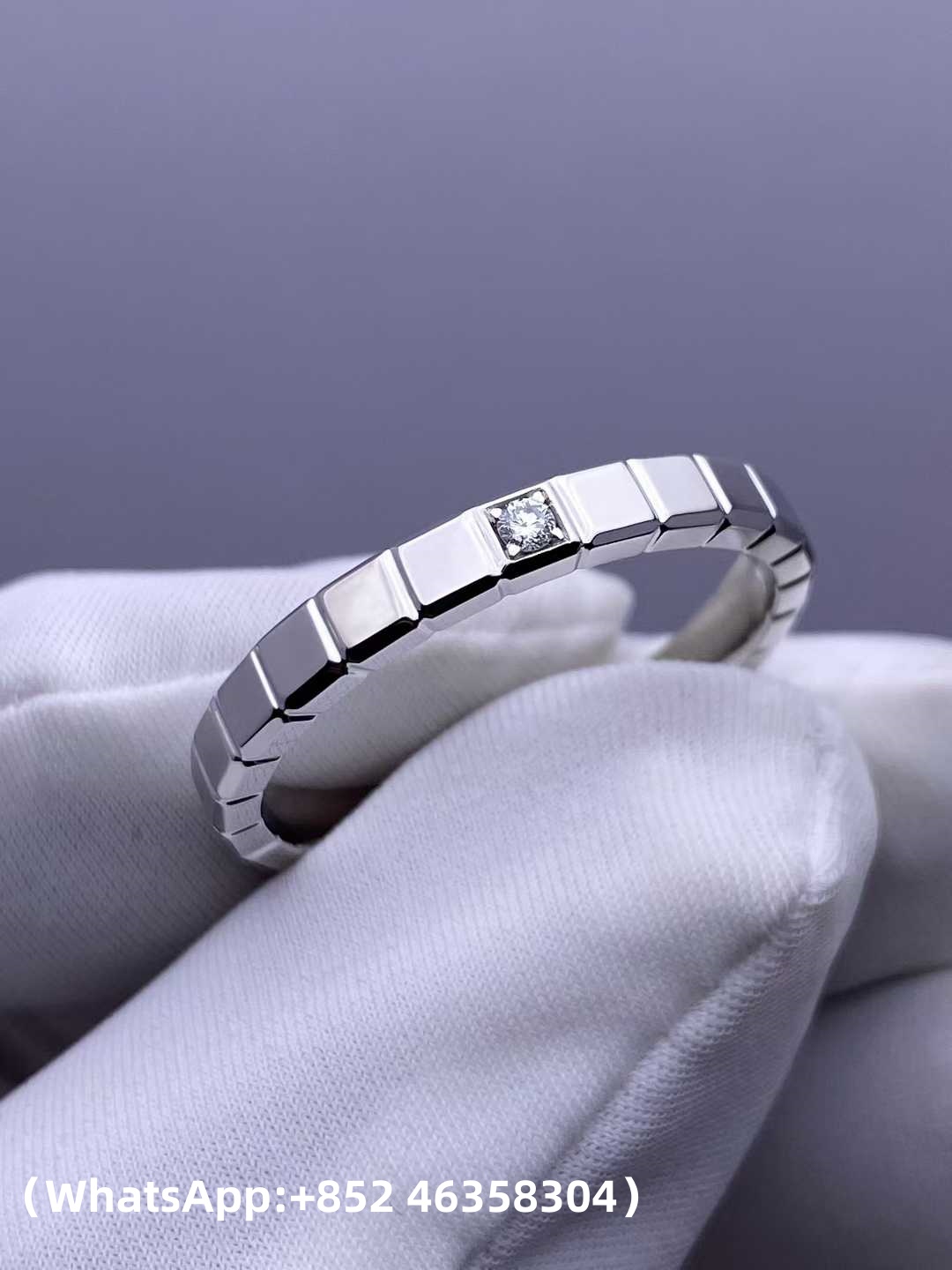 Premium 1:1 Chopard Ice Cube Ring, Diamond Replica- Custom Solid 18k White Gold