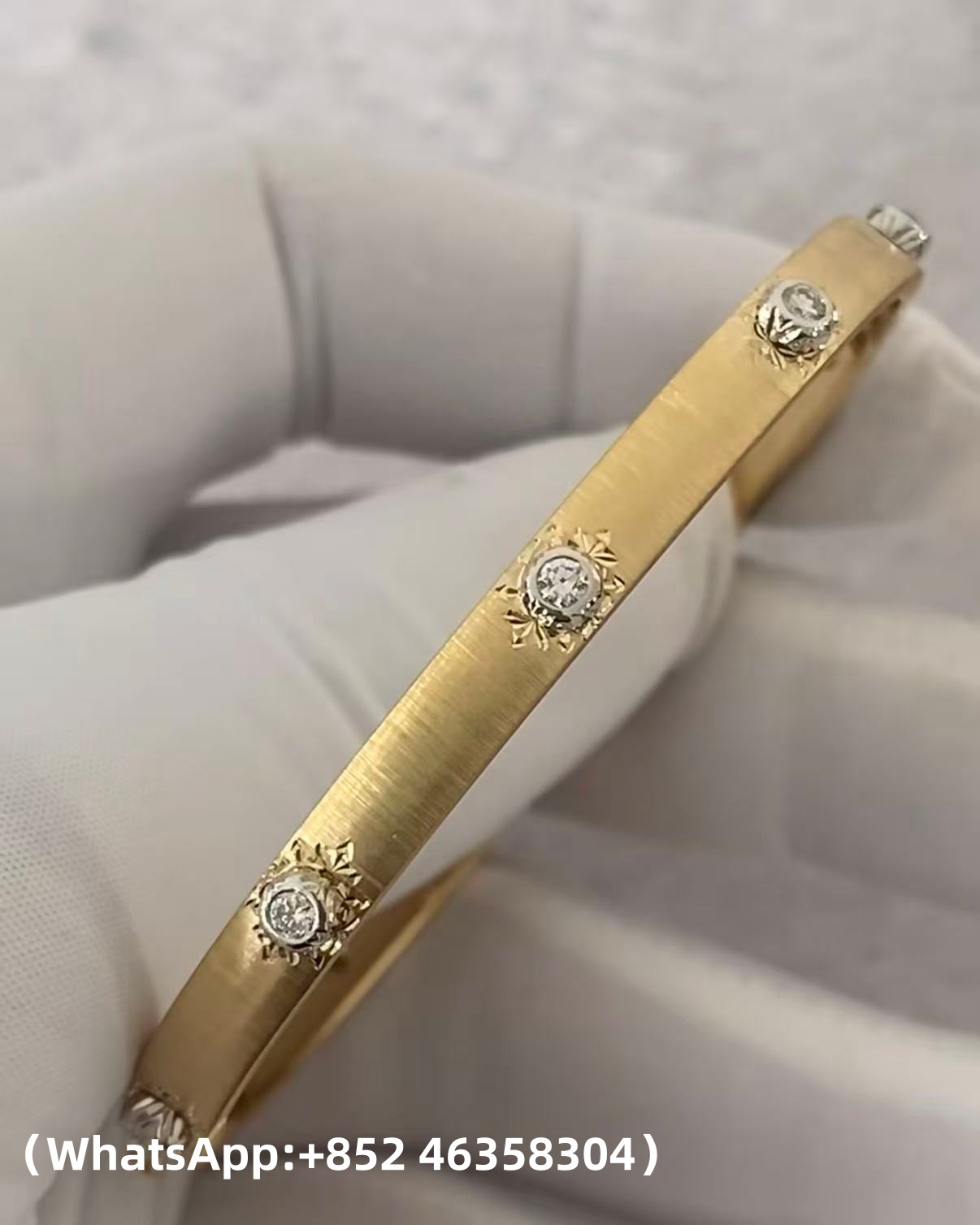 custom solid 18k gold Buccellati MACRI Gold and Platinum Bracelets