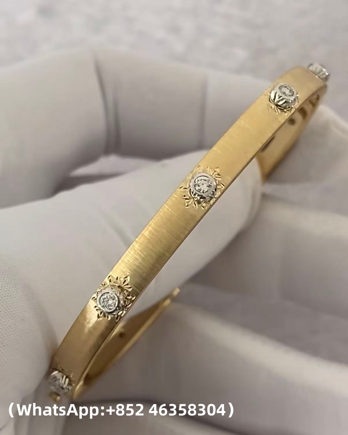 custom solid 18k gold Buccellati MACRI Gold and Platinum Bracelets