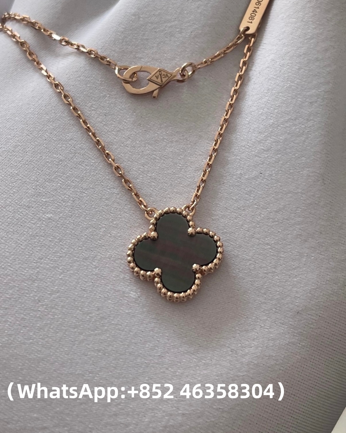 custom 18k gold Van Cleef & Arpels Vintage Alhambra Pendant