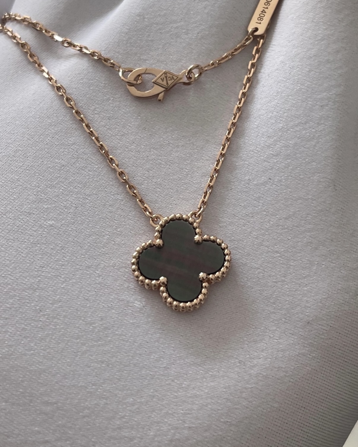 custom 18k gold Van Cleef & Arpels Vintage Alhambra Pendant